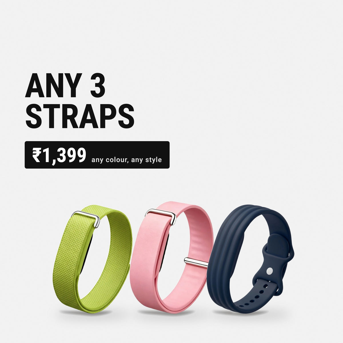Any 3 Straps Combo for Fitbit Air at ₹1,399