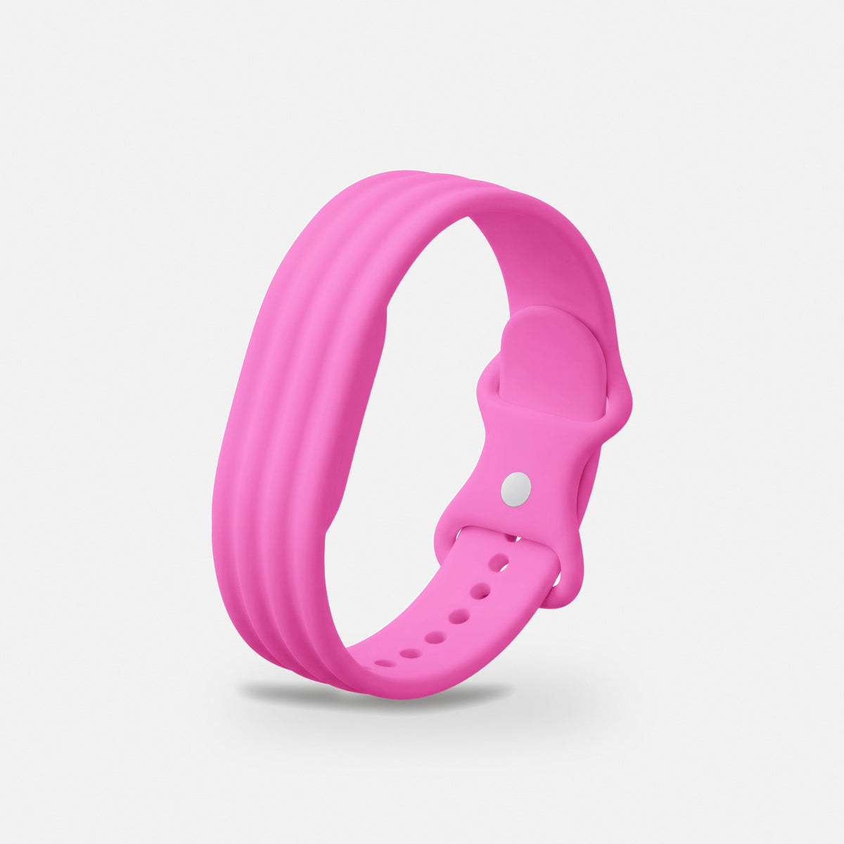 Ribbed Silicone Sport Band for Fitbit Air in Barbie Pink
