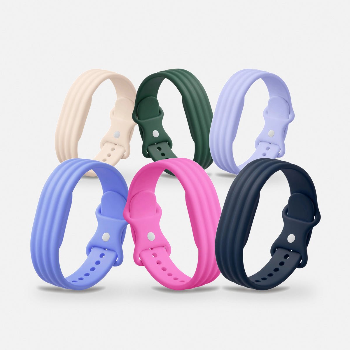Ribbed Silicone Sport Band for Fitbit Air: all colours