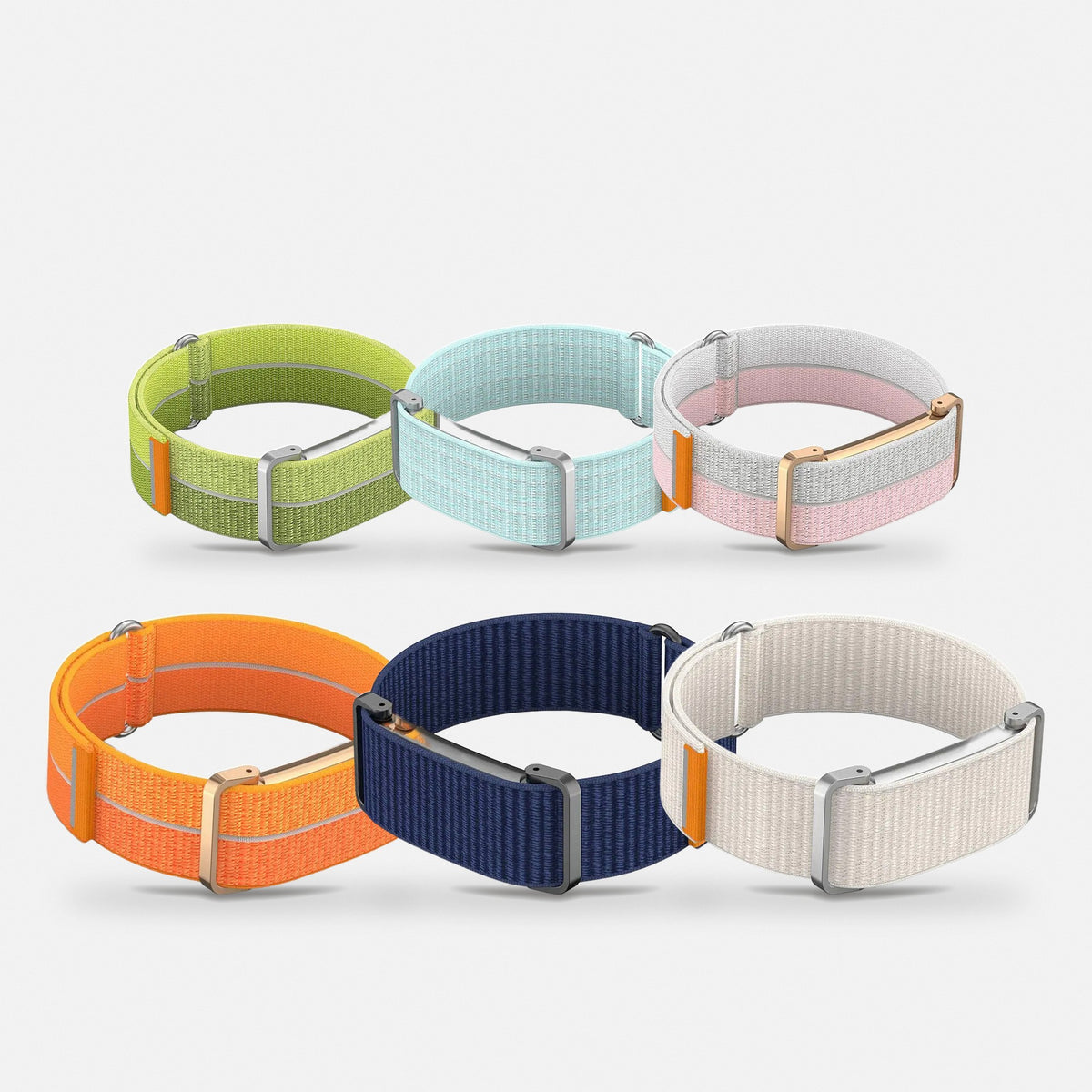 Slim Woven Band with Metal Case for Fitbit Air: all colours