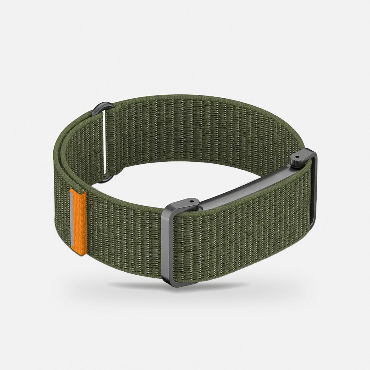 Slim Woven Band with Metal Case for Fitbit Air in Olive