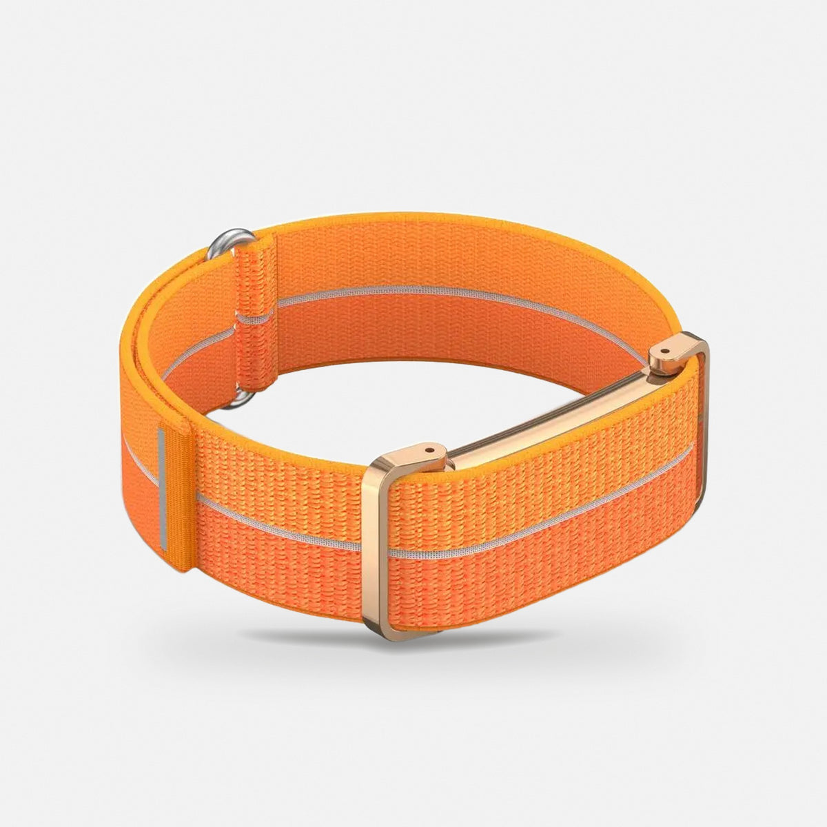 Slim Woven Band with Metal Case for Fitbit Air in Sunset Orange